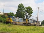 CSX 460 leads 2 other GE's westbound